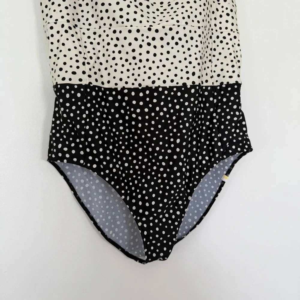 Summersalt Ruffle Oasis Polka Dot Ruffle Strap One Piece Swimsuit‎ Size 14